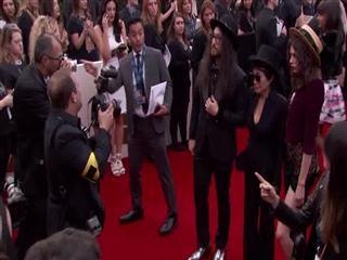 Music stars rock the Grammys red carpet