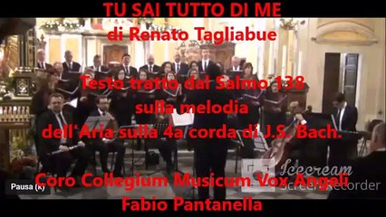 Tu sai tutto di me - Arr. di R. Tagliabue sulla melodia dell' "Aria sulla 4a corda" di Bach.