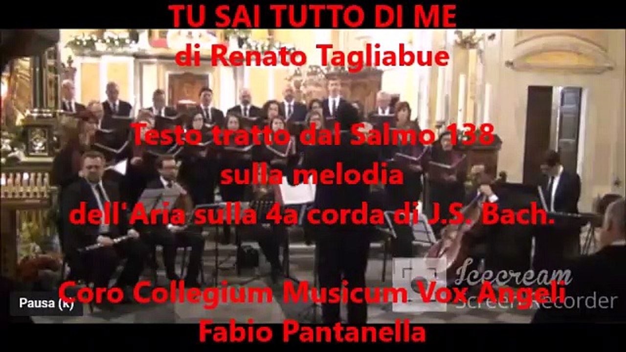 Tu sai tutto di me - Arr. di R. Tagliabue sulla melodia dell' "Aria sulla 4a corda" di Bach.