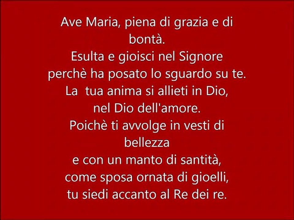 AVE MARIA by Schubert - Testo italiano di Renato Tagliabue
