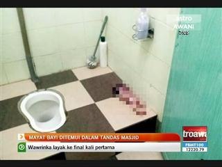 Mayat bayi ditemui dalam tandas masjid