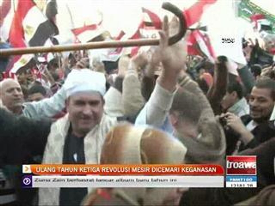 Ulang tahun ketiga revolusi Mesir dicemari keganasan