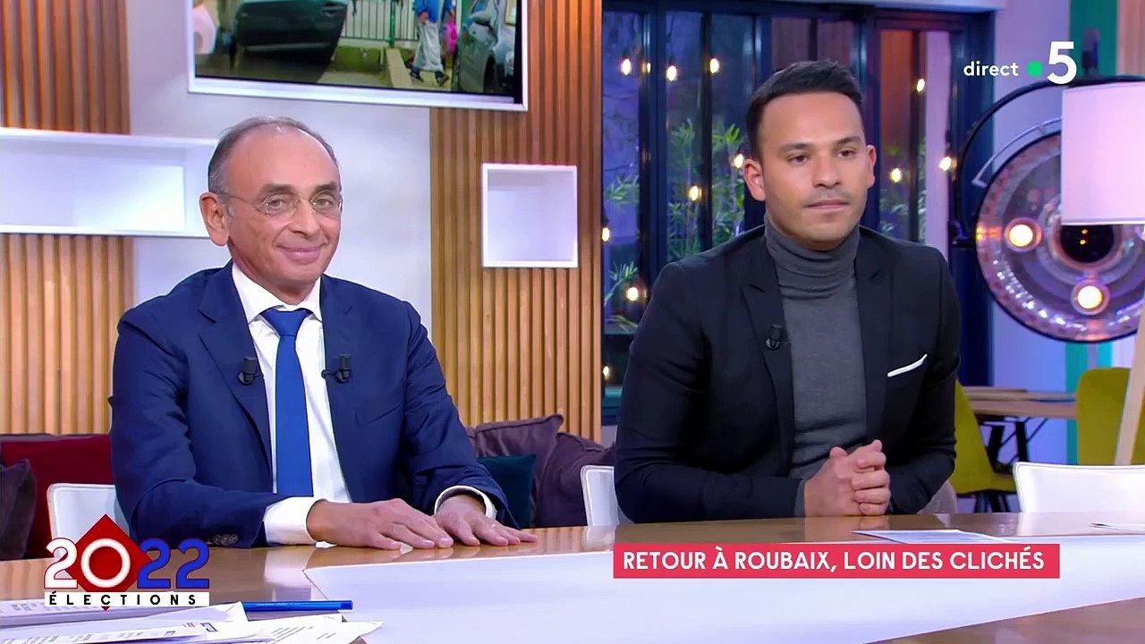 "C à vous" : Éric Zemmour "ne croit pas" à un reportage de Mohamed Bouhafsi sur Roubaix