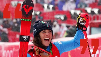 Brignone bronzo nella combinata, l'urlo di gioia all'arrivo: "Di Goggia non parlo"
