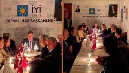 İYİ Parti'den ilginç zam protestosu! Gaz lambası ışığında parti toplantısı
