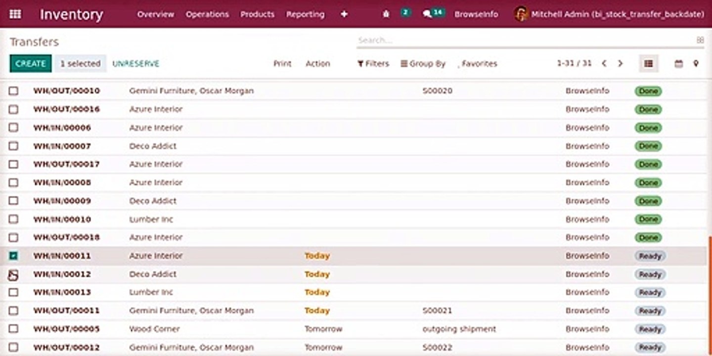 How to put custom backdate and remarks on inventory transfer and stock transfer and scrap order | Odoo Apps Features