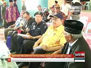 Bantuan RM3,000 untuk keluarga mangsa nahas bot di Baro