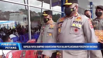 Kapolda Papua dampingi Kabareskrim Polri Secara Virtual dalam Pelaksanaan Percepatan Vaksinasi Se-Indonesia