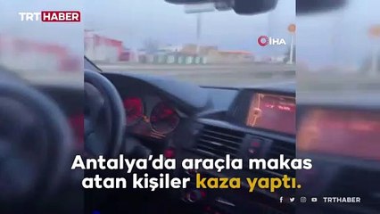 Makas atarken yaptıkları kazayı kaydettiler