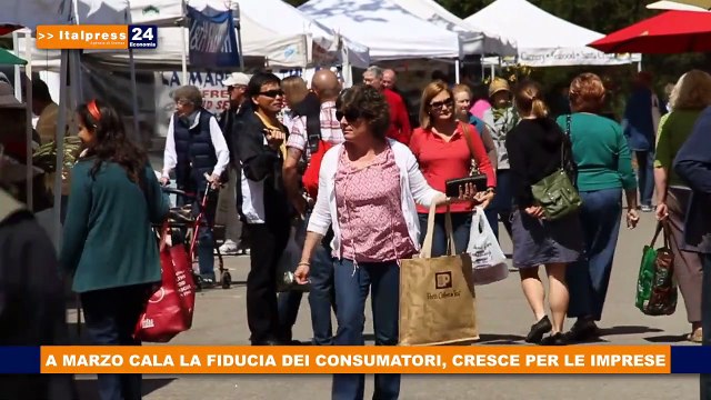 A marzo cala la fiducia dei consumatori, cresce per le imprese