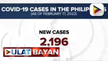 DOH, nakapagtala ng 2,196 bagong kaso ng COVID-19 ngayong araw