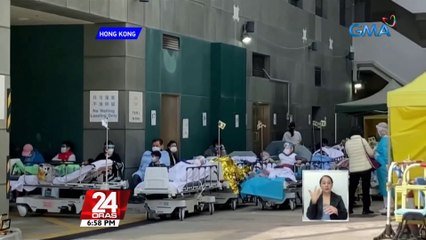 Ilang COVID patient sa Hong Kong, nasa labas na ng ospital dahil sa dami ng mga pasyente | 24 Oras