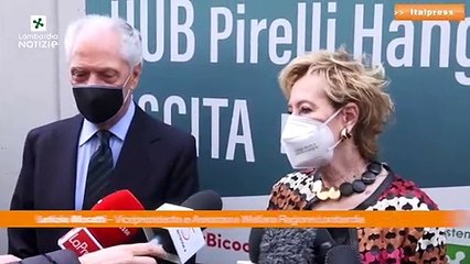 Vaccino, Moratti e Tronchetti Provera visitano hub Hangar Bicocca
