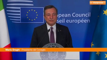 Migranti, Draghi: "Serve una risposta solidale dell'Ue"