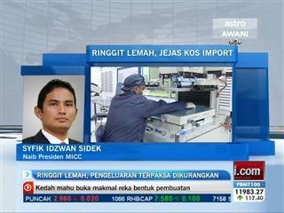 Ringgit lemah, jejas kos import