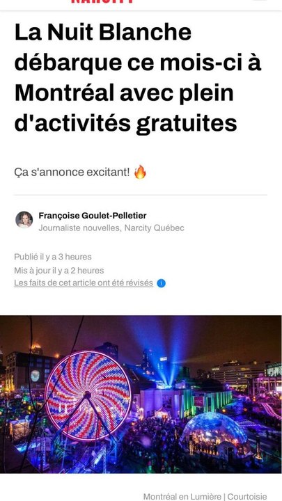 La nuit blanche débarque ce mois-ci à Montréal