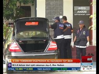 6 das tembakan dilepaskan ke kediaman YDP MDB