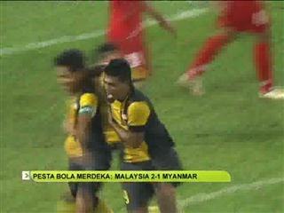 Pesta Bola Merdeka: Malaysia 2 - 1 Myanmar
