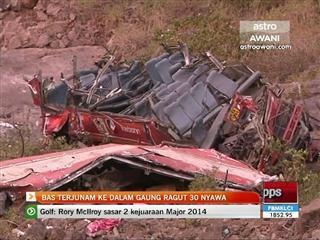 Bas terjunam ke dalam gaung ragut 30 nyawa