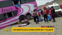 Huarmey: Violento choque de bus deja dos fallecidos y decenas de heridos