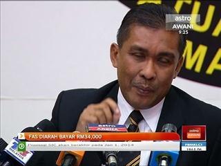 FAS diarah bayar RM34,000