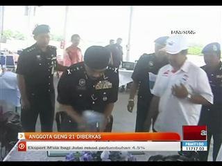 Kelantan: Anggota Geng 21 diberkas