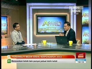 Agenda Awani: Personaliti media sosial berpengaruh 2013