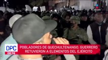 Pobladores de Quechultenango, Guerrero, retuvieron a elementos del Ejército