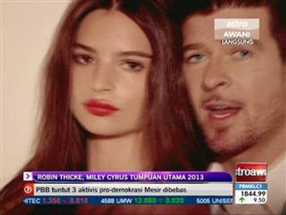 Robin Thicke, Miley Cyrus tumpuan utama 2013