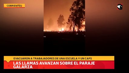 Las llamas avanzan sobre el Paraje Galarza