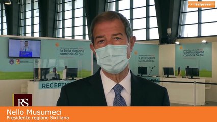Musumeci inaugura a Catania secondo Hub vaccinale in Sicilia