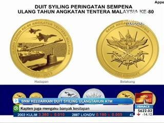 BNM keluarkan duit syiling ulang tahun ATM