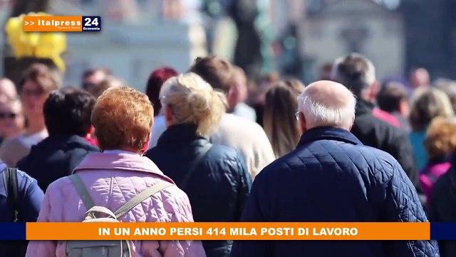 In un anno persi 414 mila posti di lavoro