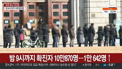 밤 9시 코로나19 확진자 10만명 돌파