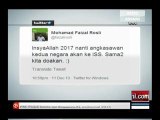 Reaksi di media sosial tentang angkasawan kedua