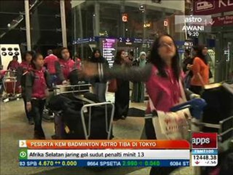 Peserta Kem Badminton Astro tiba di Tokyo