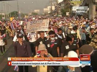 Pilihan Raya Thai dijangka awal Februari 2014