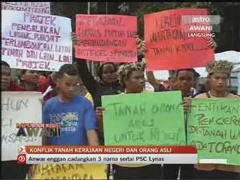 Konflik tanah antara kerajaan negeri dan orang asli