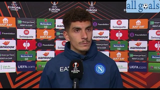 Barcellona-Napoli 1-1 17/2/22 intervista post-partita Giovanni Di Lorenzo