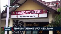 Kepergok, Pencuri Motor Kabur Tercebur Lumpur Persawahan
