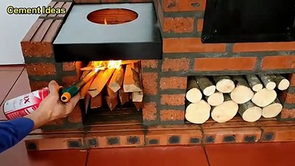Oven dan tungku kayu bakar sendiri dari batu bata merah...