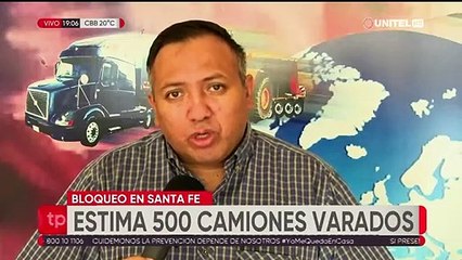 Transportistas pierden Bs 1.000 diarios por camión durante los bloqueos en Santa Cruz