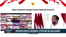 Presiden Jokowi Pantau Vaksinasi Covid-19 di 12 Provinsi Secara Virtual