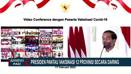 Presiden Jokowi Pantau Vaksinasi Covid-19 di 12 Provinsi Secara Virtual