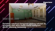 DETIK DETIK GEDUNG SD DI KARAWANG AMBRUK SAAT ADA PEMBINAAN GURU