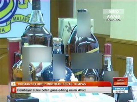 Cubaan seludup minuman keras tumpas