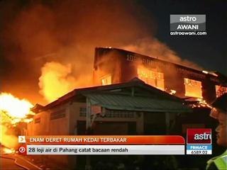 Kelantan: Enam deret rumah kedai terbakar
