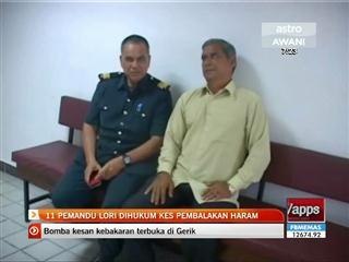 11 pemandu lori dihukum kes pembalakan haram