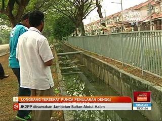 Longkang tersekat punca penularan denggi
