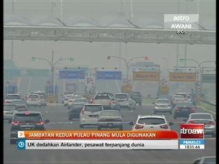 Jambatan Kedua Pulau Pinang mula digunakan